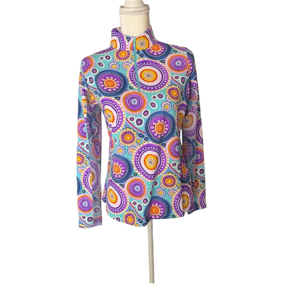 IBKUL Colorful Patterned Long Sleeve Top